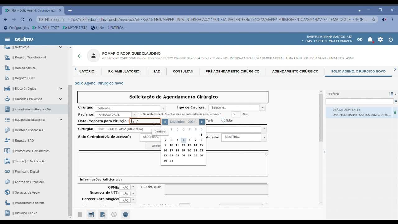 CENTRA DE AGENDAMENTO CIRÃšRGICO - FINALIZADO