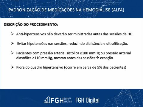 padronizaÃ§Ã£o hemodialise