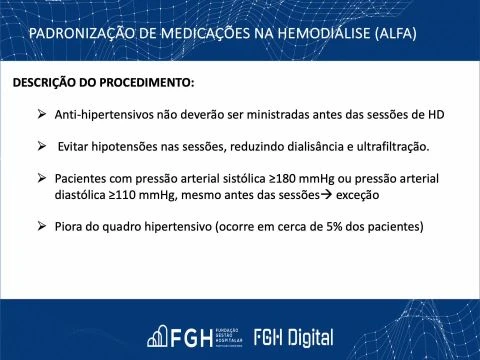 padronizaÃ§Ã£o hemodialise