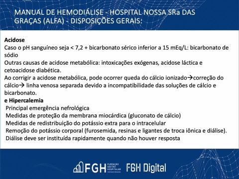 VIÌDEO 2  MANUAL DE HEMODIAÌLISE - HOSPITAL NOSSA SRa DAS GRACÌ§AS (ALFA)
